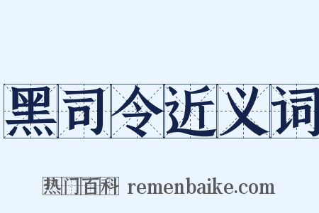 黑司令近义词是什么意思的图片